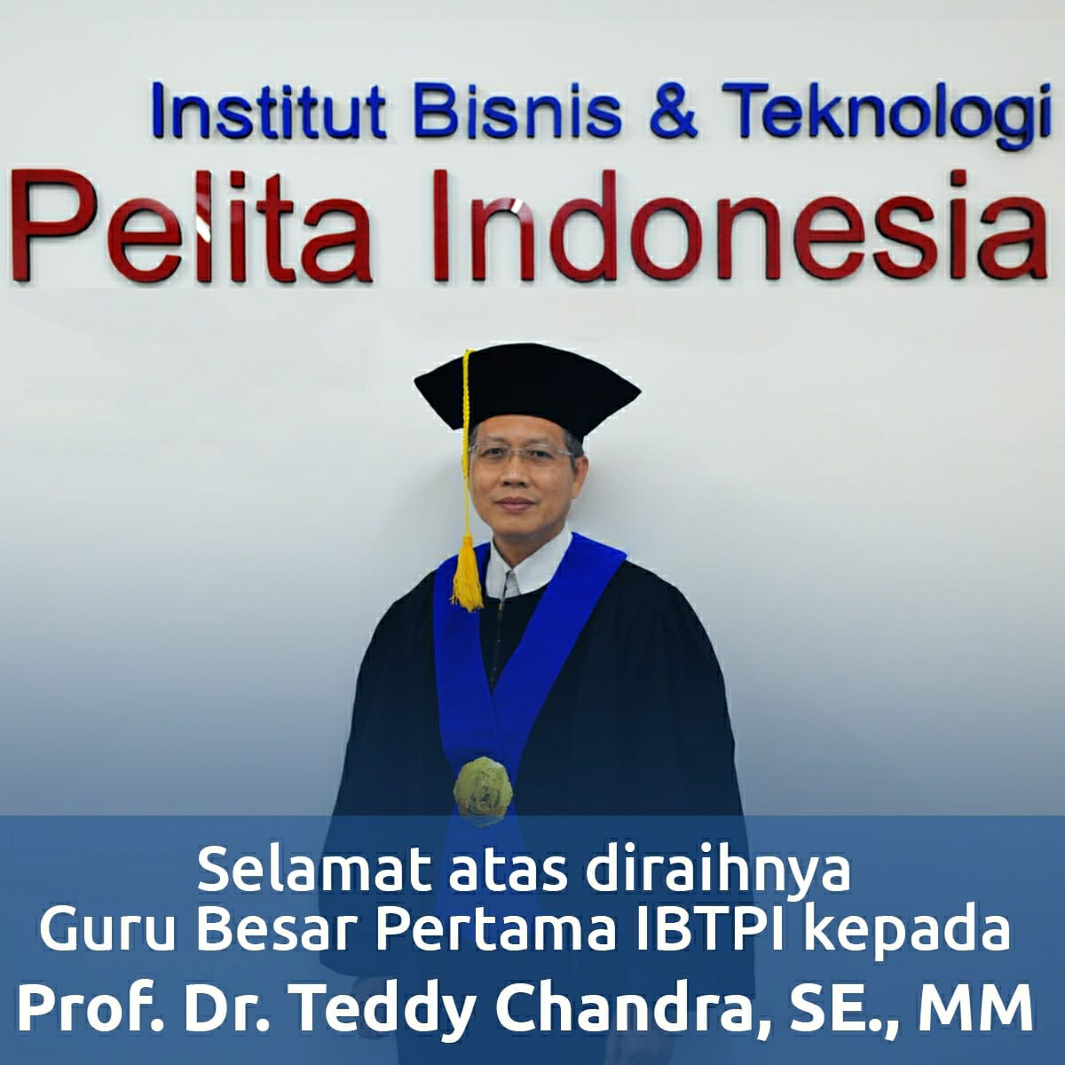 Founder IBTPI, Teddy Chandra Raih Gelar Profesor
